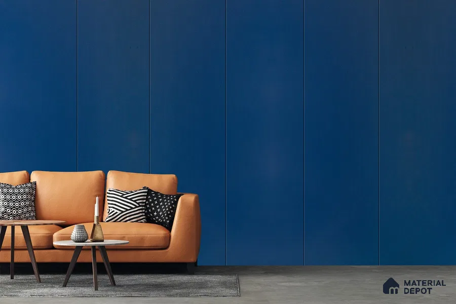 Blue Solid Colors Look 3587 RSO 8 ft x 4 ft Super Matte Finish Decorative Laminate - 1 mm | Suitable for Living Room, Kitchen, Office