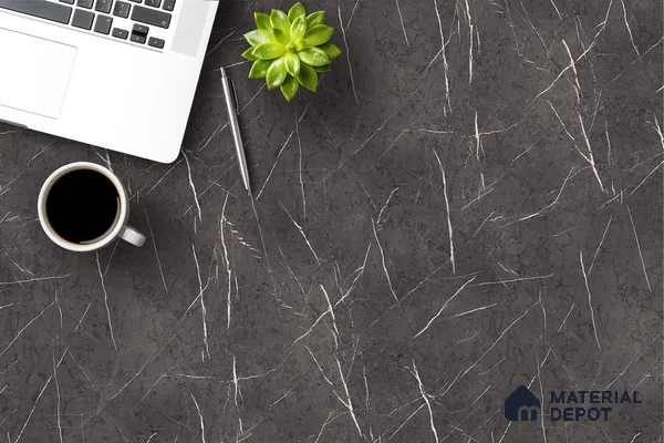 Grey Marble Look 3744 RSO 8 ft x 4 ft Super Matte Finish Decorative Laminate - 1 mm | Suitable for TV Unit, Wardrobe, Kitchen Cabinets
