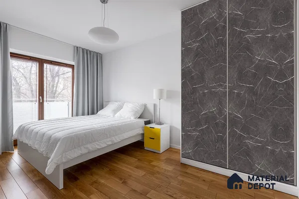 Grey Marble Look 3744 RSO 8 ft x 4 ft Super Matte Finish Decorative Laminate - 1 mm | Suitable for TV Unit, Wardrobe, Kitchen Cabinets