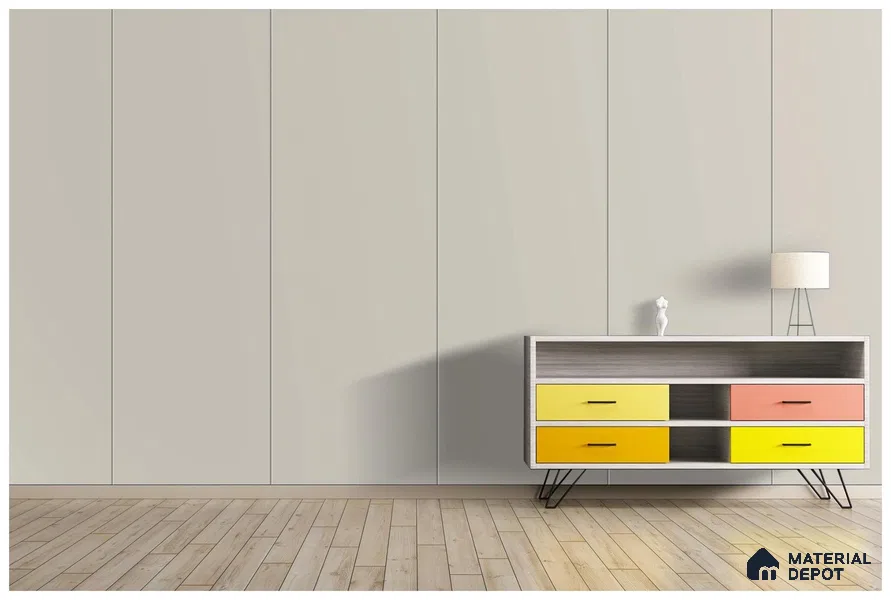 Grey Solid Colors Look 3526 RSO 8 ft x 4 ft Super Matte Finish Decorative Laminate - 1 mm | Suitable for Living Room, Kitchen, Office