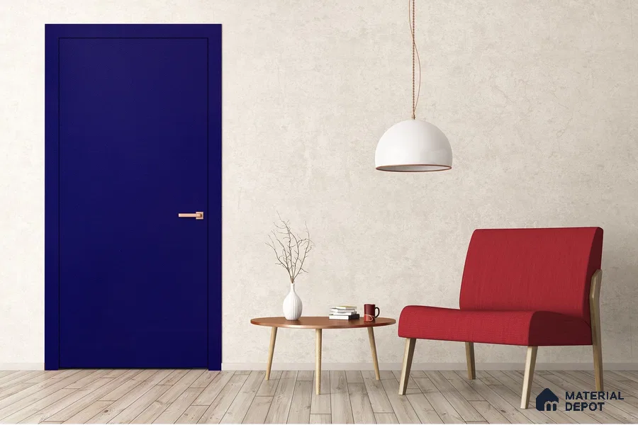 Blue Solid Colors Look 3594 SUD 8 ft x 4 ft Suede Finish Decorative Laminate - 1 mm | Suitable for Living Room, Kitchen, Office