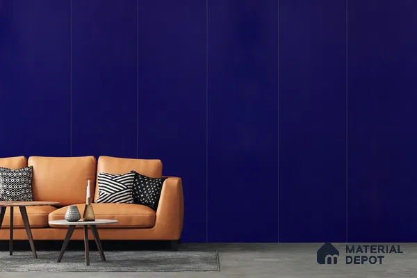 Blue Solid Colors Look 3594 SUD 8 ft x 4 ft Suede Finish Decorative Laminate - 1 mm | Suitable for Living Room, Kitchen, Office