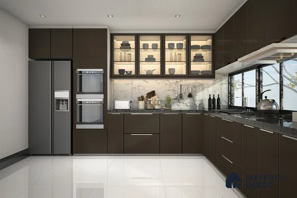 Black Solid Colors Look 3651 SUD 8 ft x 4 ft Suede Finish Decorative Laminate - 1 mm | Suitable for Living Room, Kitchen, Office