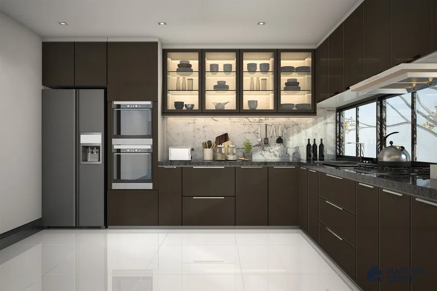 Black Solid Colors Look 3651 SUD 8 ft x 4 ft Suede Finish Decorative Laminate - 1 mm | Suitable for Living Room, Kitchen, Office