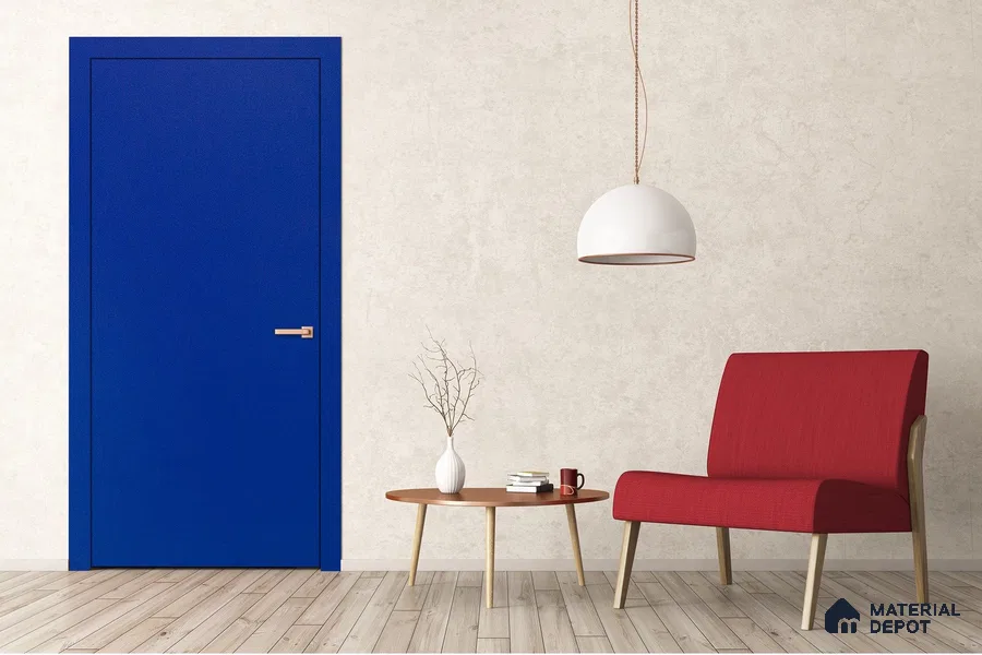 Blue Solid Colors Look 3596 SUD 8 ft x 4 ft Suede Finish Decorative Laminate - 1 mm | Suitable for Living Room, Kitchen, Office