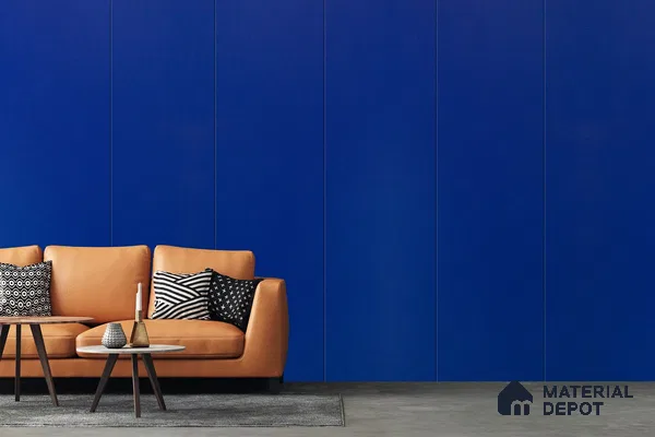 Blue Solid Colors Look 3596 SUD 8 ft x 4 ft Suede Finish Decorative Laminate - 1 mm | Suitable for Living Room, Kitchen, Office