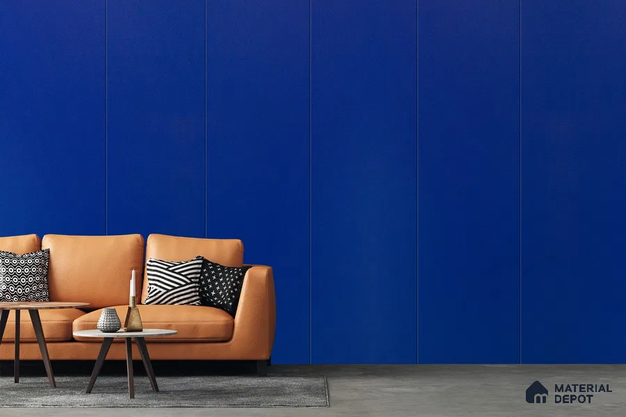 Blue Solid Colors Look 3596 SUD 8 ft x 4 ft Suede Finish Decorative Laminate - 1 mm | Suitable for Living Room, Kitchen, Office