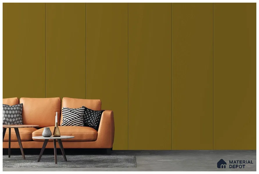 Yellow Solid Colors Look 3583 SUD 8 ft x 4 ft Suede Finish Decorative Laminate - 1 mm | Suitable for Living Room, Kitchen, Office