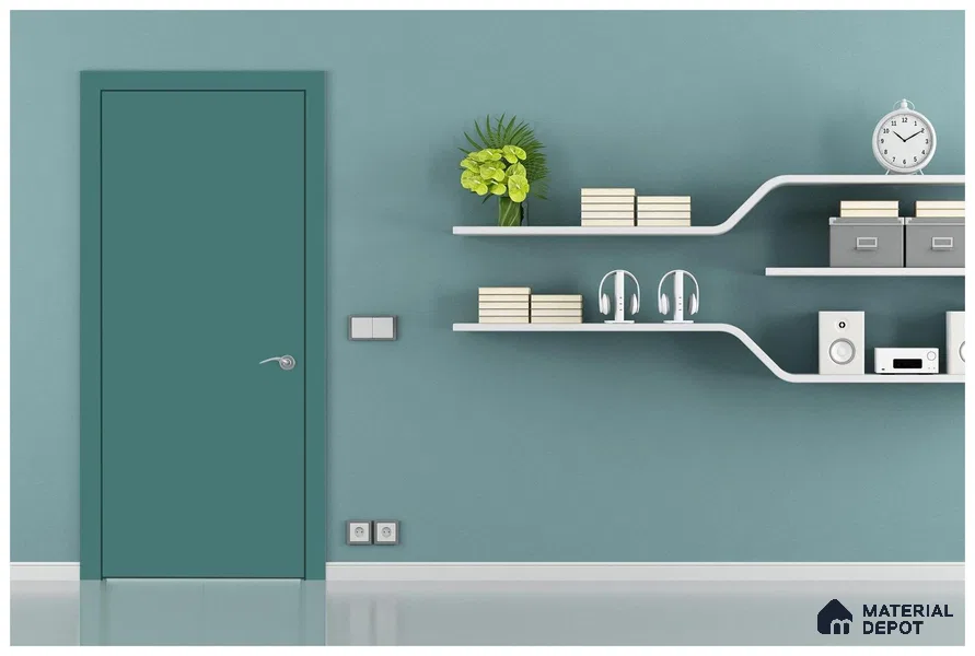 Blue Solid Colors Look 3577 SUD 8 ft x 4 ft Suede Finish Decorative Laminate - 1 mm | Suitable for Living Room, Kitchen, Office