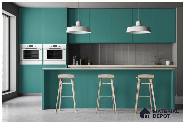 Blue Solid Colors Look 3577 SUD 8 ft x 4 ft Suede Finish Decorative Laminate - 1 mm | Suitable for Living Room, Kitchen, Office