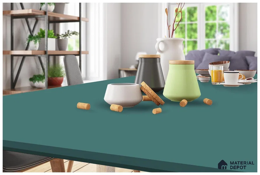 Blue Solid Colors Look 3577 SUD 8 ft x 4 ft Suede Finish Decorative Laminate - 1 mm | Suitable for Living Room, Kitchen, Office
