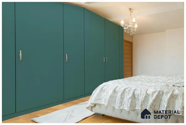 Blue Solid Colors Look 3577 SUD 8 ft x 4 ft Suede Finish Decorative Laminate - 1 mm | Suitable for Living Room, Kitchen, Office