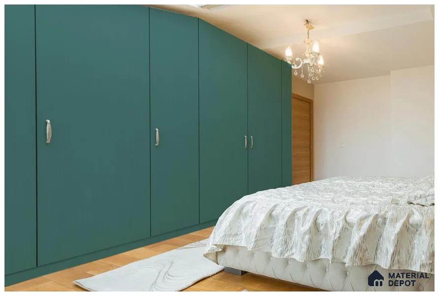 Blue Solid Colors Look 3577 SUD 8 ft x 4 ft Suede Finish Decorative Laminate - 1 mm | Suitable for Living Room, Kitchen, Office