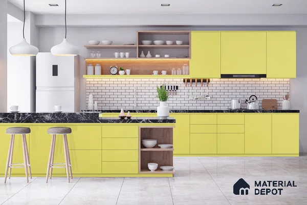 Green Solid Colors Look 3603 SUD 8 ft x 4 ft Suede Finish Decorative Laminate - 1 mm | Suitable for Living Room, Kitchen, Office