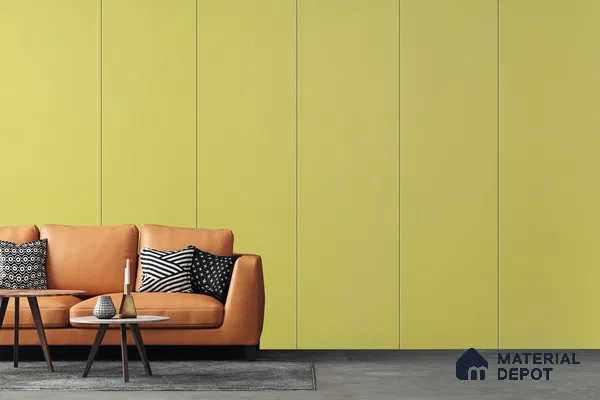 Green Solid Colors Look 3603 SUD 8 ft x 4 ft Suede Finish Decorative Laminate - 1 mm | Suitable for Living Room, Kitchen, Office