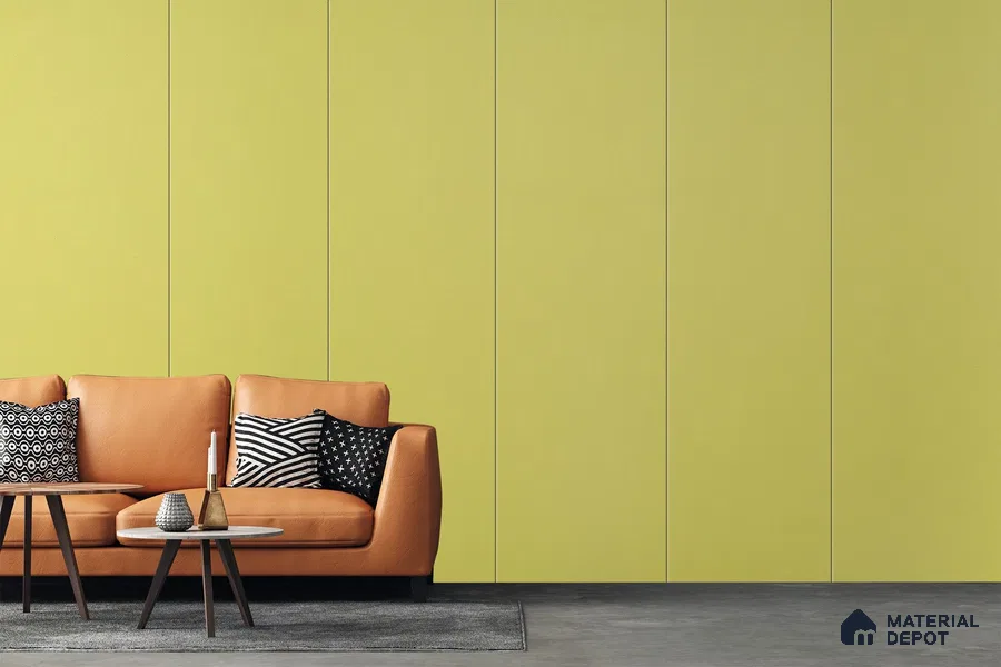Green Solid Colors Look 3603 SUD 8 ft x 4 ft Suede Finish Decorative Laminate - 1 mm | Suitable for Living Room, Kitchen, Office
