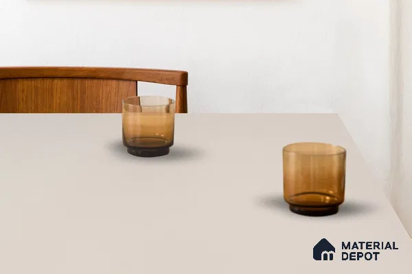 Beige Solid Colors Look 3515 SUD 8 ft x 4 ft Suede Finish Decorative Laminate - 1 mm | Suitable for Living Room, Kitchen, Office