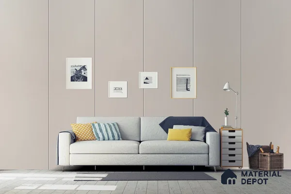 Beige Solid Colors Look 3515 SUD 8 ft x 4 ft Suede Finish Decorative Laminate - 1 mm | Suitable for Living Room, Kitchen, Office