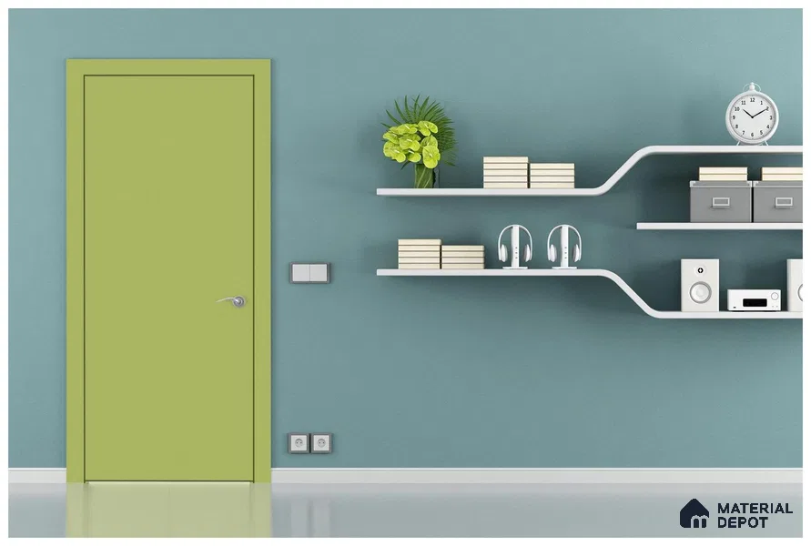 Green Solid Colors Look 3576 SUD 8 ft x 4 ft Suede Finish Decorative Laminate - 1 mm | Suitable for Living Room, Kitchen, Office