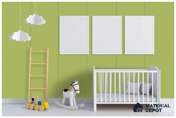 Green Solid Colors Look 3576 SUD 8 ft x 4 ft Suede Finish Decorative Laminate - 1 mm | Suitable for Living Room, Kitchen, Office