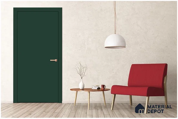 Green Solid Colors Look 3585 SUD 8 ft x 4 ft Suede Finish Decorative Laminate - 1 mm | Suitable for Living Room, Kitchen, Office