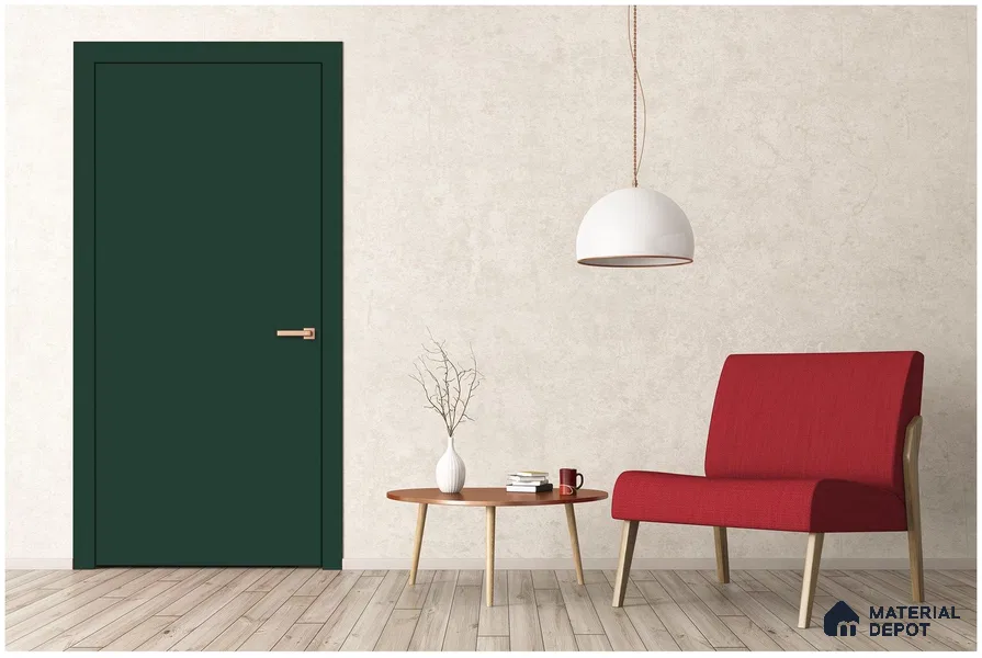 Green Solid Colors Look 3585 SUD 8 ft x 4 ft Suede Finish Decorative Laminate - 1 mm | Suitable for Living Room, Kitchen, Office