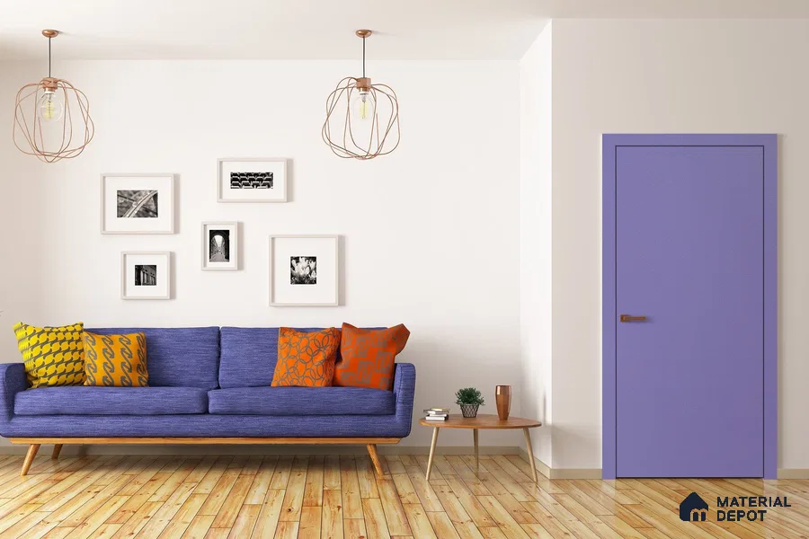 Violet Solid Colors Look 3633 SUD 8 ft x 4 ft Suede Finish Decorative Laminate - 1 mm | Suitable for Living Room, Kitchen, Office