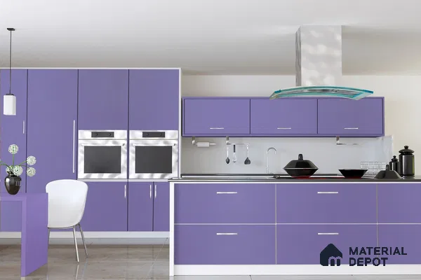 Violet Solid Colors Look 3633 SUD 8 ft x 4 ft Suede Finish Decorative Laminate - 1 mm | Suitable for Living Room, Kitchen, Office