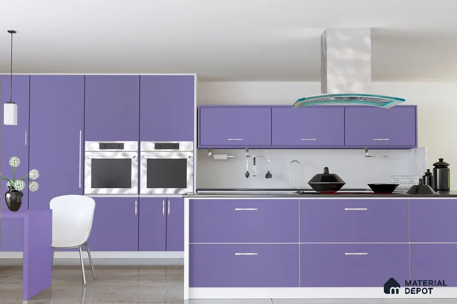 Violet Solid Colors Look 3633 SUD 8 ft x 4 ft Suede Finish Decorative Laminate - 1 mm | Suitable for Living Room, Kitchen, Office