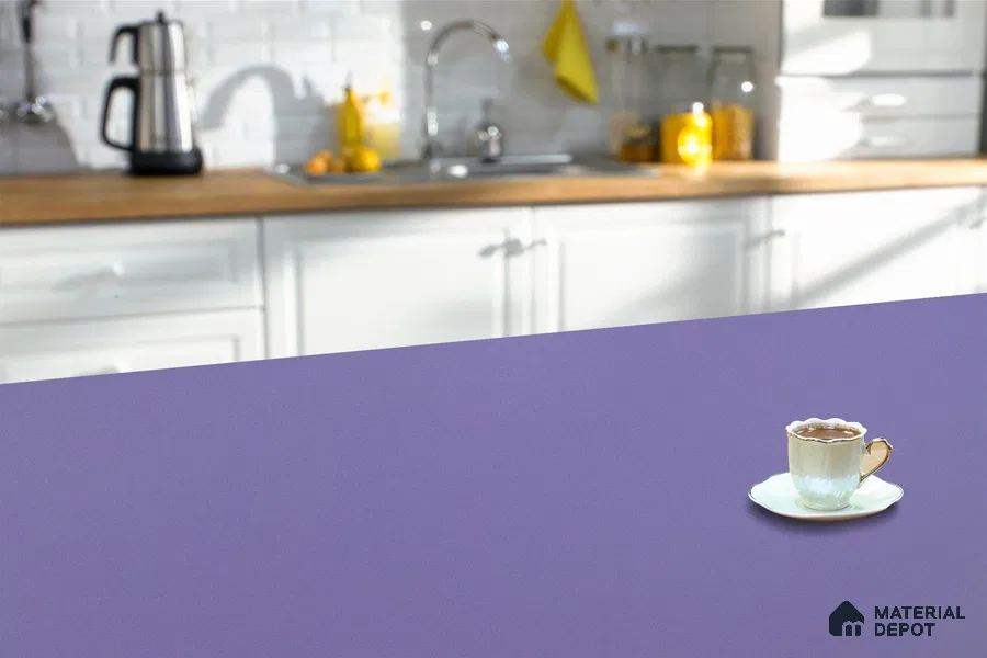 Violet Solid Colors Look 3633 SUD 8 ft x 4 ft Suede Finish Decorative Laminate - 1 mm | Suitable for Living Room, Kitchen, Office