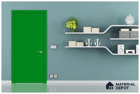 Green Solid Colors Look 3571 SMR 8 ft x 4 ft High Gloss Finish Decorative Laminate - 1 mm | Suitable for Living Room, Kitchen, Office