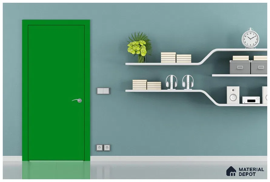 Green Solid Colors Look 3571 SMR 8 ft x 4 ft High Gloss Finish Decorative Laminate - 1 mm | Suitable for Living Room, Kitchen, Office