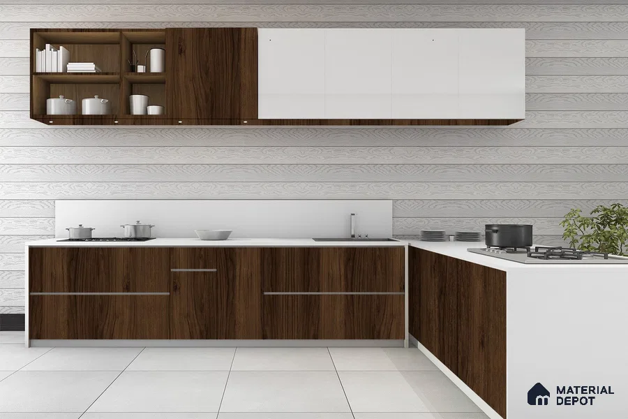 Wooden Look 3255 SMR 8 ft x 4 ft High Gloss Finish Decorative Laminate - 1 mm | Suitable for TV Unit, Wardrobe, Kitchen Cabinets