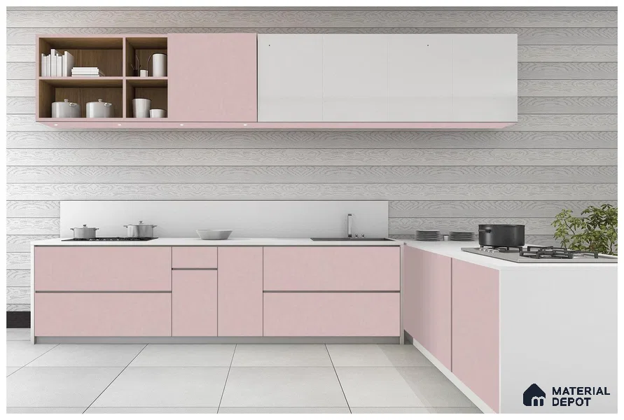 Violet Solid Colors Look 3541 SMR 8 ft x 4 ft High Gloss Finish Decorative Laminate - 1 mm | Suitable for Living Room, Kitchen, Office