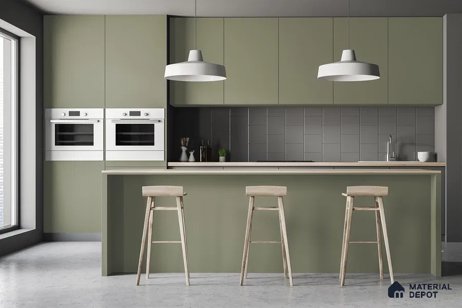 Beige Solid Colors Look 3561 SMR 8 ft x 4 ft High Gloss Finish Decorative Laminate - 1 mm | Suitable for Living Room, Kitchen, Office