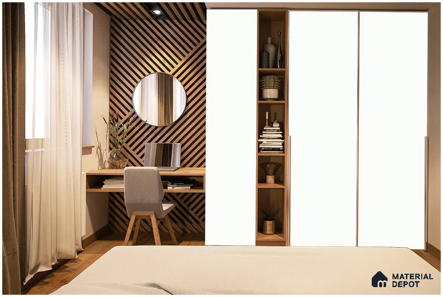 White Solid Colors Look 3503 SMR 8 ft x 4 ft High Gloss Finish Decorative Laminate - 1 mm | Suitable for Living Room, Kitchen, Office