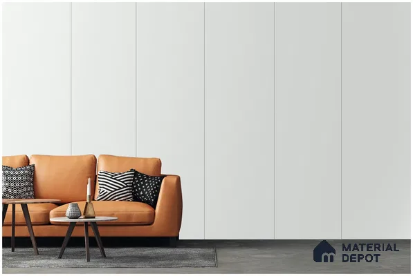 White Solid Colors Look 3503 SMR 8 ft x 4 ft High Gloss Finish Decorative Laminate - 1 mm | Suitable for Living Room, Kitchen, Office
