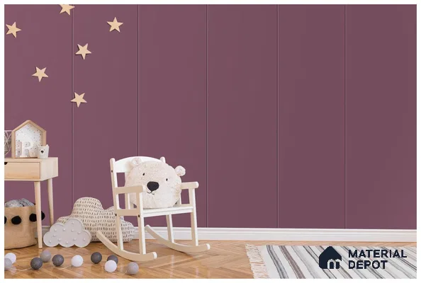 Purple Solid Colors Look 3544 SMR 8 ft x 4 ft High Gloss Finish Decorative Laminate - 1 mm | Suitable for Living Room, Kitchen, Office