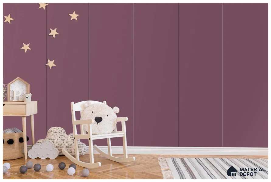Purple Solid Colors Look 3544 SMR 8 ft x 4 ft High Gloss Finish Decorative Laminate - 1 mm | Suitable for Living Room, Kitchen, Office