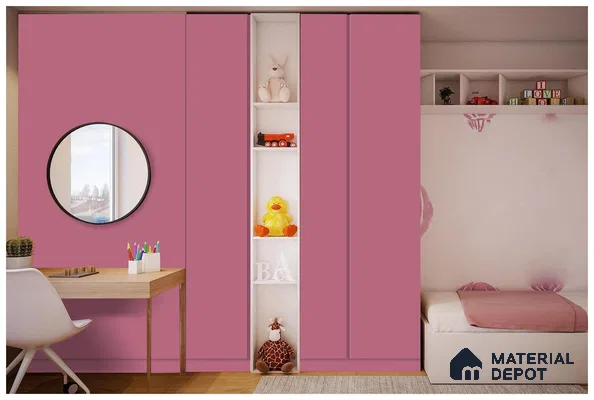 Purple Solid Colors Look 3543 SMR 8 ft x 4 ft High Gloss Finish Decorative Laminate - 1 mm | Suitable for Living Room, Kitchen, Office