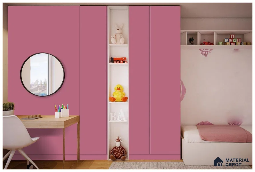 Purple Solid Colors Look 3543 SMR 8 ft x 4 ft High Gloss Finish Decorative Laminate - 1 mm | Suitable for Living Room, Kitchen, Office