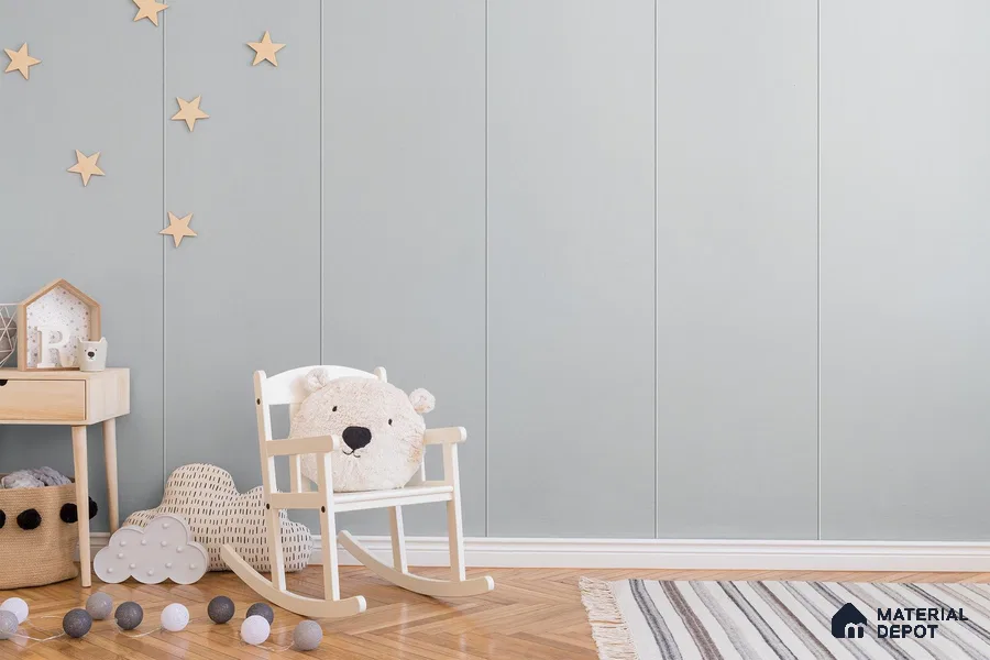 Silver Solid Colors Look 3502 SMR 8 ft x 4 ft High Gloss Finish Decorative Laminate - 1 mm | Suitable for Living Room, Kitchen, Office