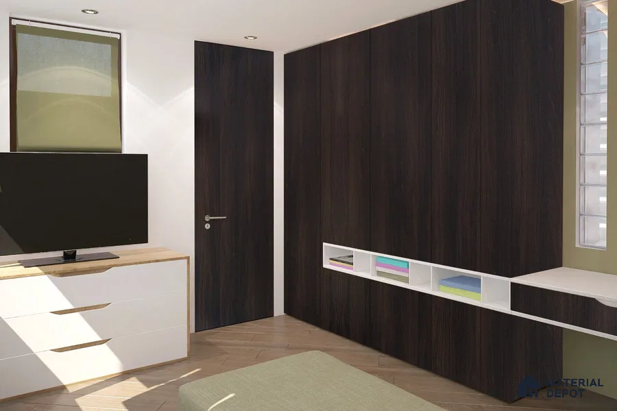 Wooden Look 3067 SMR 8 ft x 4 ft High Gloss Finish Decorative Laminate - 1 mm | Suitable for TV Unit, Wardrobe, Kitchen Cabinets