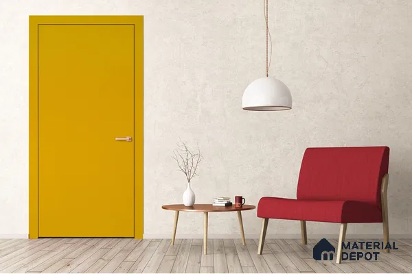 Yellow Solid Colors Look 3613 SMR 8 ft x 4 ft High Gloss Finish Decorative Laminate - 1 mm | Suitable for Living Room, Kitchen, Office