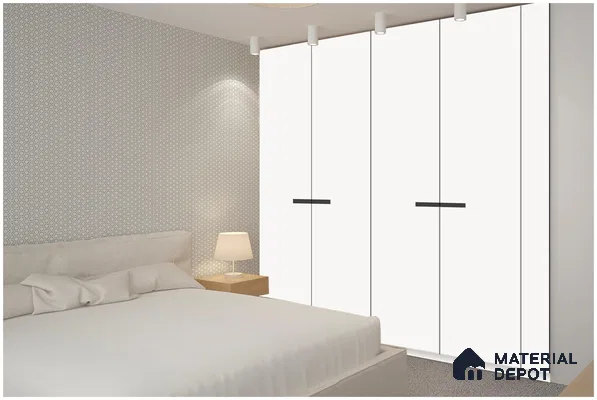 White Solid Colors Look 93504 NGL 8 ft x 4 ft High Gloss Finish Decorative Laminate - 1 mm | Suitable for Living Room, Kitchen, Office