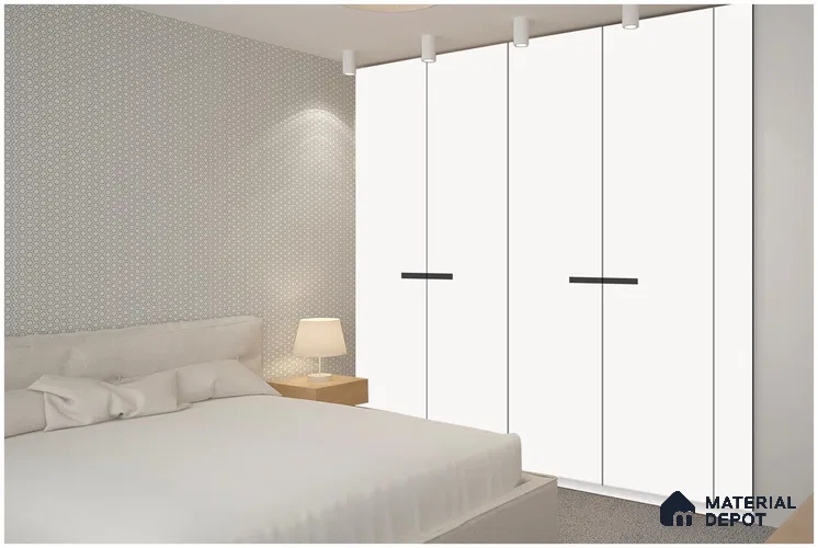 White Solid Colors Look 93504 NGL 8 ft x 4 ft High Gloss Finish Decorative Laminate - 1 mm | Suitable for Living Room, Kitchen, Office