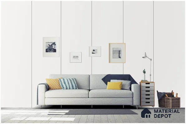 White Solid Colors Look 93504 NGL 8 ft x 4 ft High Gloss Finish Decorative Laminate - 1 mm | Suitable for Living Room, Kitchen, Office