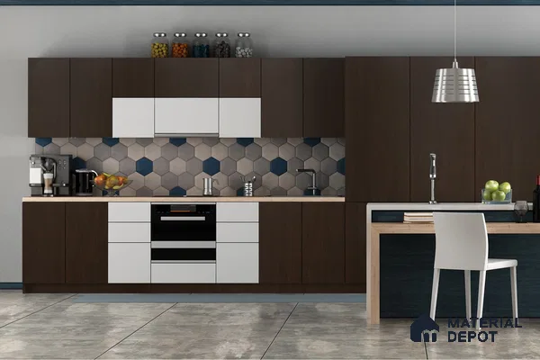 Wooden Look 3374 SUD 8 ft x 4 ft Suede Finish Decorative Laminate - 1 mm | Suitable for TV Unit, Wardrobe, Kitchen Cabinets