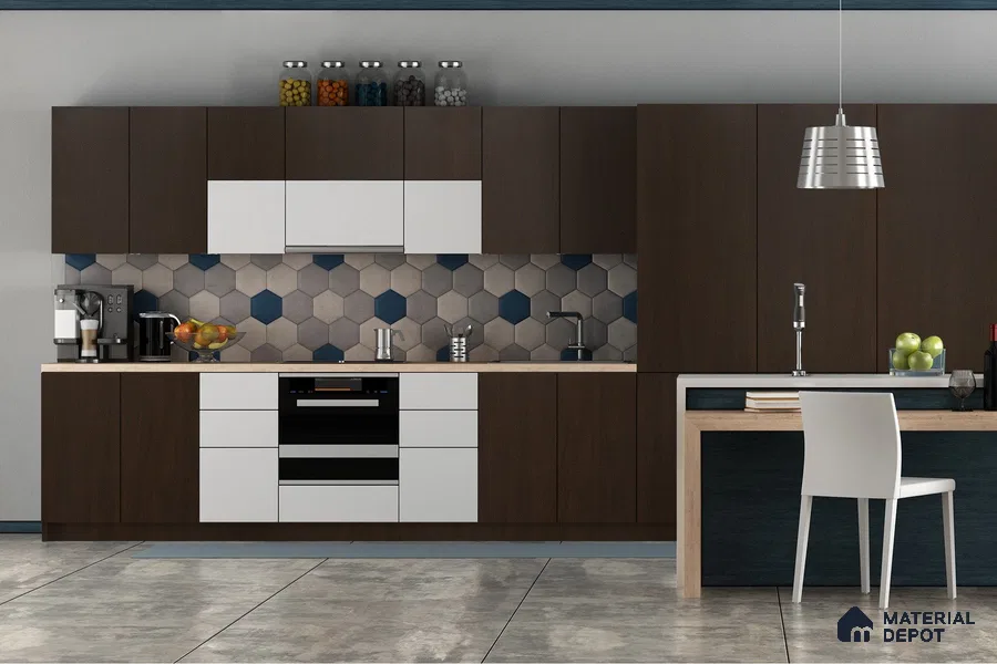 Wooden Look 3374 SUD 8 ft x 4 ft Suede Finish Decorative Laminate - 1 mm | Suitable for TV Unit, Wardrobe, Kitchen Cabinets