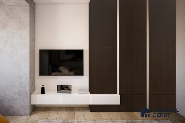 Wooden Look 3374 SUD 8 ft x 4 ft Suede Finish Decorative Laminate - 1 mm | Suitable for TV Unit, Wardrobe, Kitchen Cabinets